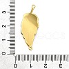 Brass Micro Pave Clear Cubic Zirconia Enamel Leaf Connector Charms KK-V011-25G-E-3