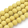 Synthetic Lava Rock Beads Strands G-S277-8mm-18-1