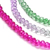 Transparent Painted Glass Beads Strands X1-DGLA-A034-T1mm-A06-4