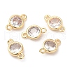 Eco-Friendly Rack Plating Brass Pave Clear Cubic Zirconia Connector Charms KK-A186-06LG-2