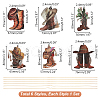AHADERMAKER 6 Sets 6 Styles Acrylic Cowboy Boot Car Hanging Decoration HJEW-GA0001-51-2
