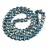 Electroplate Glass Beads Strands X-EGLA-S188-14-B01-2