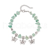 Natural Green Aventurine Chip Beaded Bracelets BJEW-JB11819-02-2