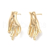 Brass Stud Earring Findings KK-E107-10G-1