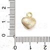 Three-Dimensional Heart Brass Pendants KK-V006-03G-02-4