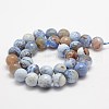 Faceted Natural Fire Crackle Agate Beads Strands X-G-F447-12mm-B15-2