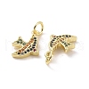 Brass Micro Pave Cubic Zirconia Charms KK-E068-VF116-3