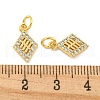 Rack Plating Brass Micro Pave Clear Cubic Zirconia Pendants KK-B093-08G-3