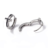 316 Stainless Steel Cross Hoop Earrings for Men Women EJEW-C045-02-2