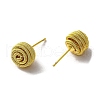 Rack Plating Brass Stud Earrings for Women EJEW-D112-02G-2