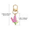 Alloy Enamel Flower Pendant Decorations HJEW-YW00023-01-3