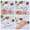 SUPERFINDINGS 150Pcs 5 Colors Transparent Glass Beads GLAA-FH0001-80-3