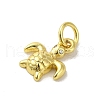 Real 18K Gold Plated Brass Pave Clear Cubic Zirconia Pendants KK-M283-07F-01-2