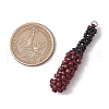 2Pcs 2 Colors Glass Seed Beaded Baseball Bat Pendants PALLOY-MZ00552-3