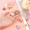 SUNNYCLUE 10Pcs 10 Styles Creative Flower Zinc Alloy Brooches JEWB-SC0001-47-3