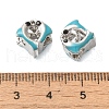 Rack Plating Alloy Enamel European Beads PALLOY-S189-44P-2