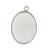 Tarnish Resistant 304 Stainless Steel Pendant Cabochon Settings STAS-G075-21P-01-1
