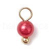 Acrylic Imitation Pearl Round Charms PALLOY-JF03344-2