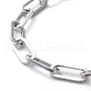 304 Stainless Steel Paperclip Chain Bracelets BJEW-O186-03P-3