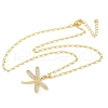 Brass Micro Pave Clear Cubic Zirconia Pendant Necklaces NJEW-D306-01G-B-2