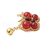 Seed Beads Beaded Charms PALLOY-MZ00347-01-4