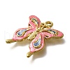 304 Stainless Steel Enamel Pendants STAS-Q347-06G-2