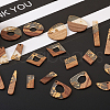 Kissitty Resin & Walnut Wood Big Pendants RESI-KS0001-04-22