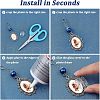 SUPERFINDINGS 4 Sets 4 Style Glass Pearl Beads & Cabochons Keychain HJEW-FH0001-20-4