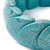 Synthetic Turquoise Beaded Stretch Bracelets BJEW-P299-08A-2