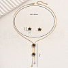 Stainless Steel Shell Heart Flower Fan Tassel Jewelry Set for Women XK7928-1-2