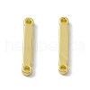 Rack Plating Brass Letter Connector Charms KK-C007-38G-I-2