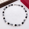 Glass Pearl Round Beaded Necklaces for Women WG42D62-01-2