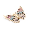 Brass Micro Pave Cubic Zirconia Pendants ZIRC-I042-05A-3
