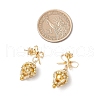 Brass Diamond Dangle Stud Earrings EJEW-MZ00465-01-4