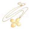 304 Stainless Steel Flower Pendant Necklaces NJEW-H059-30A-G-4