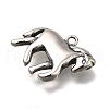 Retro 304 Stainless Steel Pendants STAS-L284-16AS-07-2