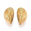 304 Stainless Steel Shell Shape Hoop Earrings EJEW-N059-11G-1