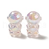 UV Plating Rainbow Iridescent Acrylic Beads PACR-M002-06D-3