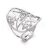 304 Stainless Steel Cuff Rings RJEW-Q002-01P-1