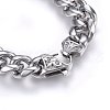 304 Stainless Steel Curb Chains Bracelets BJEW-E346-30P-3
