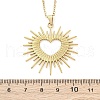Shining Heart 304 Stainless Steel Pendant Necklaces NJEW-M096-37G-3