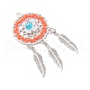 Handmade Glass Seed Beads Pendants PALLOY-MZ00766-02-3