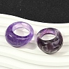 Natural Amethyst Finger Rings for Unisex RJEW-C128-01A-2