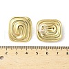 304 Stainless Steel Rectangle with Spiral Stud Earrings EJEW-V006-05G-3