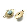 304 Stainless Steel Pave Synthetic Turquoise Pendants STAS-U027-09G-04-2