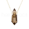 Natural Smoky Quartz Perfume Bottle Pendant Necklace PW-WG2A891-01-1