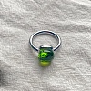 Square 304 Stainless Steel with Glass Finger Rings FS-WG8AAFA-19-1