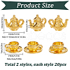 SUNNYCLUE 40Pcs 2 Styles Alloy Charms FIND-SC0013-16-2