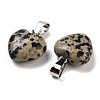 Natural Dalmatian Jasper Charms HEAR-PW0001-057-04-3