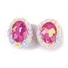 Handmade Luminous Polymer Clay Rhinestone Beads CLAY-H003-05E-2